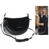 Torebka damska listonoszka półksiężyc modna na ramię torba 5817 Czarna