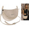 Torebka damska listonoszka półksiężyc modna na ramię torba 5817 Beżowa