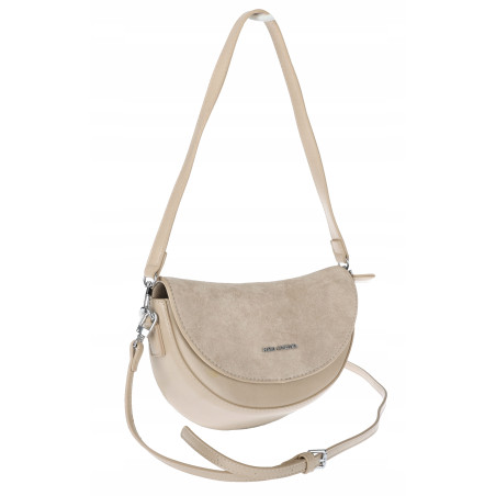 Torebka damska listonoszka półksiężyc modna na ramię torba 5817 Beżowa