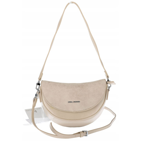 Torebka damska listonoszka półksiężyc modna na ramię torba 5817 Beżowa