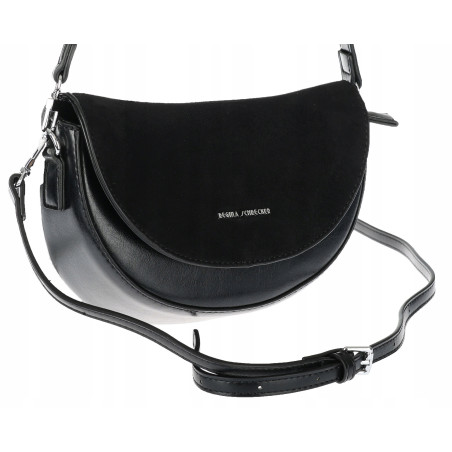 Torebka damska listonoszka półksiężyc modna na ramię torba 5817 Czarna