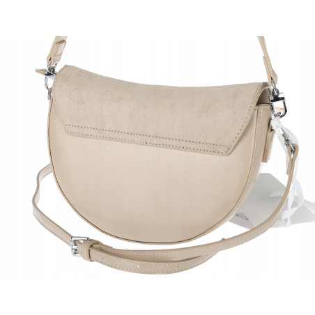 Torebka damska listonoszka półksiężyc modna na ramię torba 5817 Beżowa