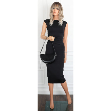 Torebka damska listonoszka półksiężyc modna na ramię torba 5817 Czarna