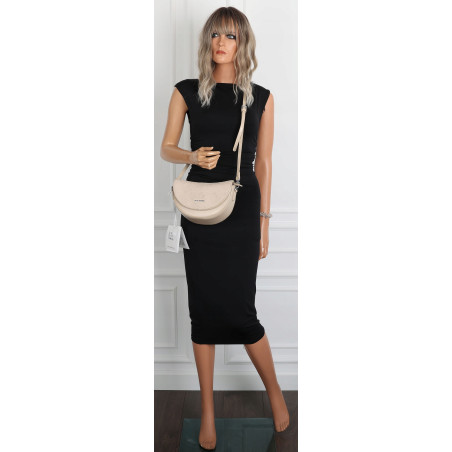 Torebka damska listonoszka półksiężyc modna na ramię torba 5817 Beżowa