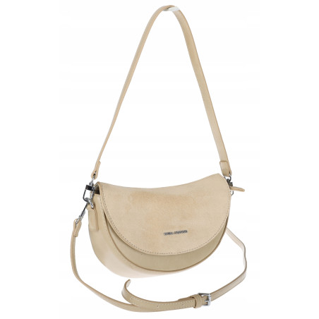 Torebka damska listonoszka półksiężyc modna na ramię torba 5817 Beżowa