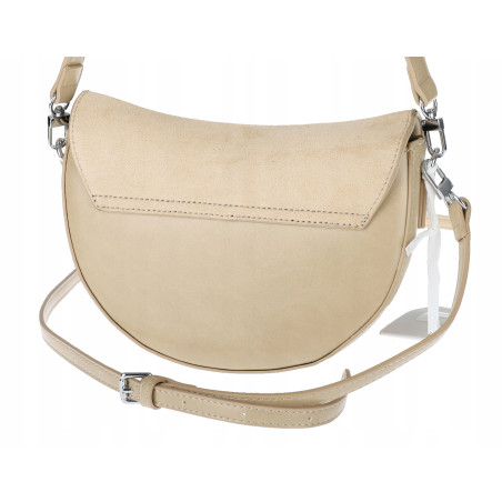 Torebka damska listonoszka półksiężyc modna na ramię torba 5817 Beżowa
