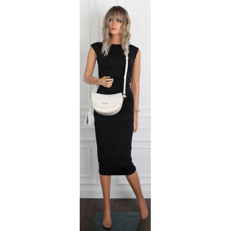 Torebka damska listonoszka półksiężyc modna na ramię torba 5817 Beżowa