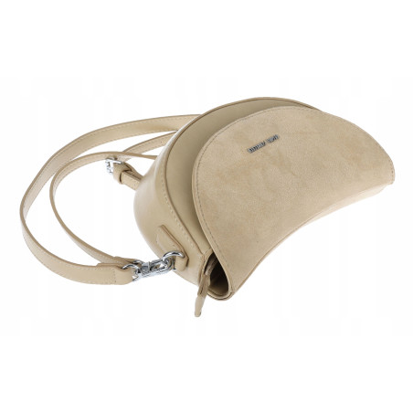 Torebka damska listonoszka półksiężyc modna na ramię torba 5817 Beżowa