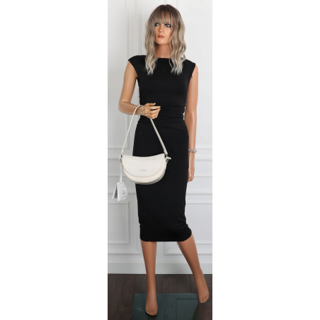 Torebka damska listonoszka półksiężyc modna na ramię torba 5817 Beżowa