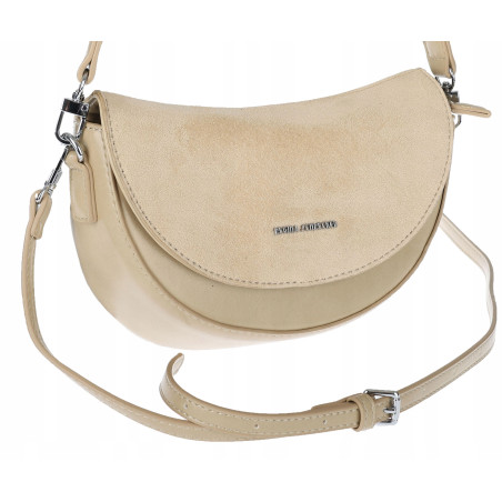 Torebka damska listonoszka półksiężyc modna na ramię torba 5817 Beżowa