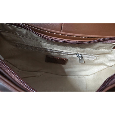 Torebka damska listonoszka półksiężyc modna na ramię torba 5817 Beżowa