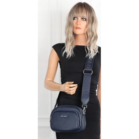 Torebka damska listonoszka pojemna na ramię torba casual RS3493 Granatowa