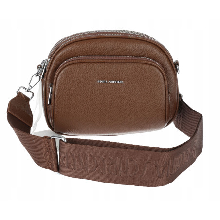 Torebka damska listonoszka pojemna na ramię torba casual RS3493 Brązowa