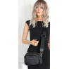 Torebka damska listonoszka mała pojemna na ramię torba casual RS3493 Czarna