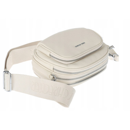 Torebka damska listonoszka mała pojemna na ramię torba casual RS3493 Beżowa