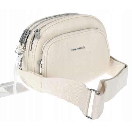 Torebka damska listonoszka mała pojemna na ramię torba casual RS3493 Beżowa