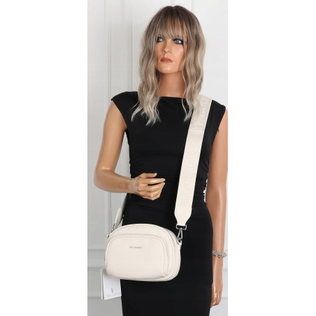 Torebka damska listonoszka mała pojemna na ramię torba casual RS3493 Beżowa