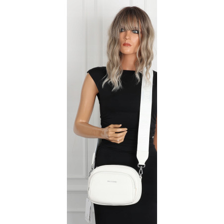 Torebka damska listonoszka mała pojemna na ramię torba casual RS3493 Biała