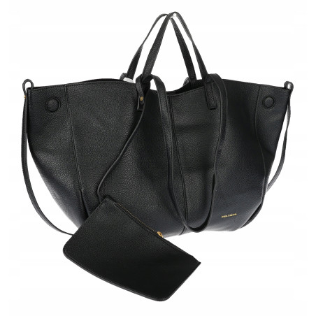 Torebka damska shopperka łódka pojemna na ramię duża torba RS5019 Czarna