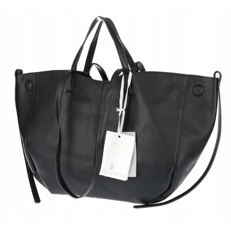 Torebka damska shopperka łódka pojemna na ramię duża torba RS5019 Czarna