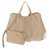 Torebka damska shopperka łódka pojemna na ramię duża torba RS5019 Beżowa