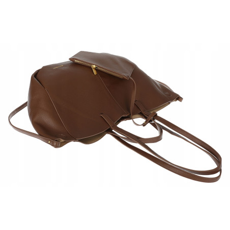 Torebka damska shopper łódka pojemna na ramię duża torba RS5019 Czekoladowa