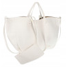 Torebka damska shopperka łódka pojemna na ramię duża torba RS5019 Biała