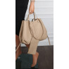 Torebka damska shopperka łódka pojemna na ramię duża torba RS5019 Beżowa