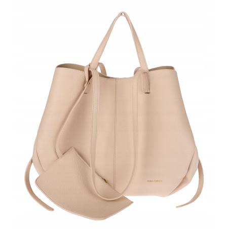 Torebka damska shopperka łódka pojemna na ramię duża torba RS5019 Beżowa