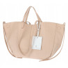 Torebka damska shopperka łódka pojemna na ramię duża torba RS5019 Beżowa