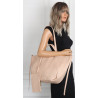 Torebka damska shopperka łódka pojemna na ramię duża torba RS5019 Beżowa