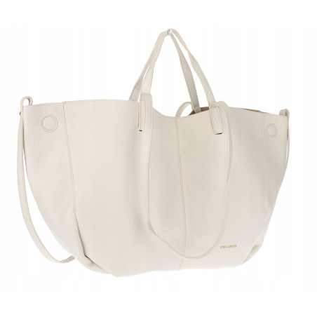 Torebka damska shopperka łódka pojemna na ramię duża torba RS5019 Beżowa