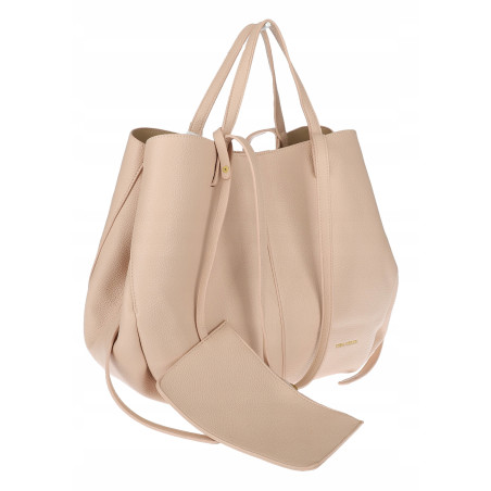 Torebka damska shopperka łódka pojemna na ramię duża torba RS5019 Beżowa