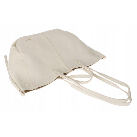 Torebka damska shopperka łódka pojemna na ramię duża torba RS5019 Beżowa