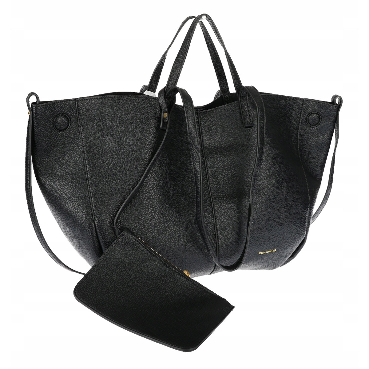 Torebka damska shopperka łódka pojemna na ramię duża torba RS5019 Czarna