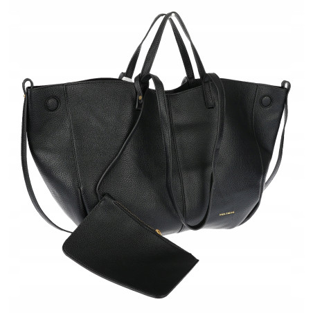 Torebka damska shopperka łódka pojemna na ramię duża torba RS5019 Czarna