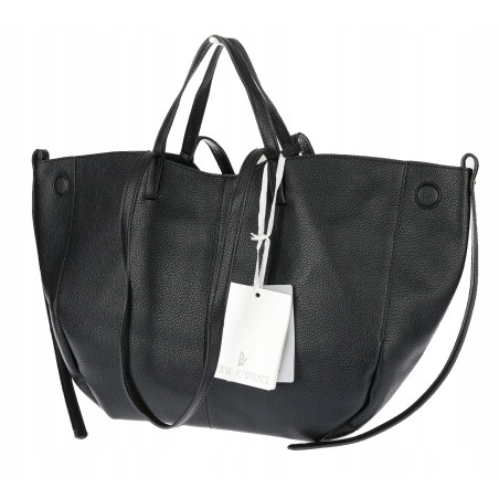 Torebka damska shopperka łódka pojemna na ramię duża torba RS5019 Czarna