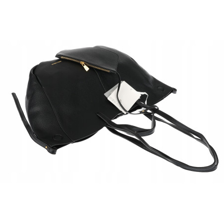 Torebka damska shopperka łódka pojemna na ramię duża torba RS5019 Czarna