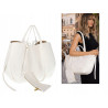Torebka damska shopperka łódka pojemna na ramię duża torba RS5019 Biała