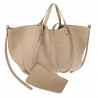 Torebka damska shopperka łódka pojemna na ramię duża torba RS5019 Beżowa