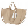 Torebka damska shopperka łódka pojemna na ramię duża torba RS5019 Beżowa