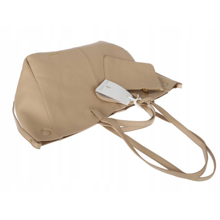 Torebka damska shopperka łódka pojemna na ramię duża torba RS5019 Beżowa