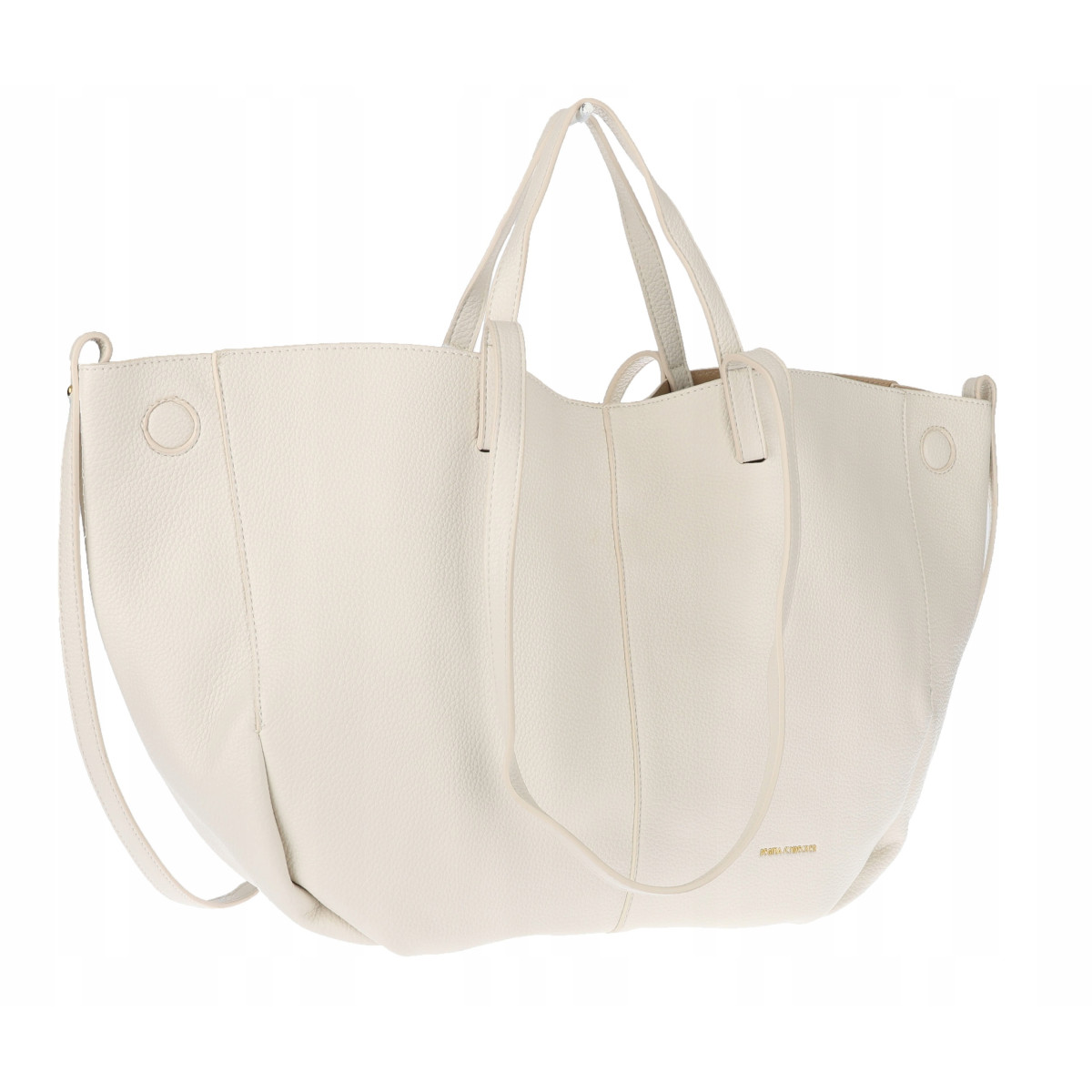 Torebka damska shopperka łódka pojemna na ramię duża torba RS5019 Beżowa