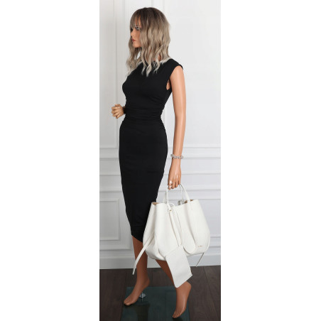 Torebka damska shopperka łódka pojemna na ramię duża torba RS5019 Biała