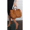 Torebka Damska Shopperka łódka Pojemna Duża torba zamszowa CM9872 Brązowa