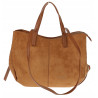 Torebka Damska Shopperka łódka Pojemna Duża torba zamszowa CM9872 Brązowa