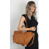 Torebka Damska Shopperka łódka Pojemna Duża torba zamszowa CM9872 Brązowa