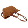 Torebka Damska Shopperka łódka Pojemna Duża torba zamszowa CM9872 Brązowa