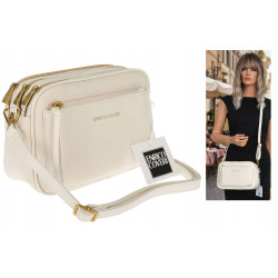 Torebka damska listonoszka pojemna na ramię torba casual modna 7056 Beżowa