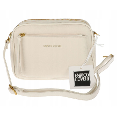 Torebka damska listonoszka pojemna na ramię torba casual modna 7056 Beżowa